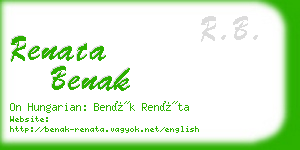 renata benak business card